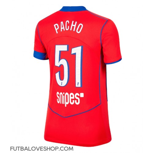 Dres Paris Saint-Germain Willian Pacho #51 Tretina pre Ženy 2025-26 Krátky Rukáv